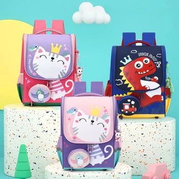 Новые детские мультяшные рюкзаки для девочек и мальчиков с милым динозавром Школьные сумки первого класса для начальной школы Водонепроницаемые школьные рюкзаки kawaii backpack