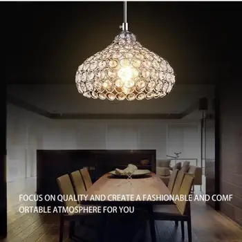 Светодиодный подвесной светильник Iron Crystal 18 см, простые современные ресторанные подвесные светильники для столовой, Современное подвесное освещение, люстры