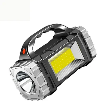 Мощный перезаряжаемый светодиодный фонарик, многофункциональный портативный светильник с боковым освещением, водонепроницаемый, несколько режимов освещения
