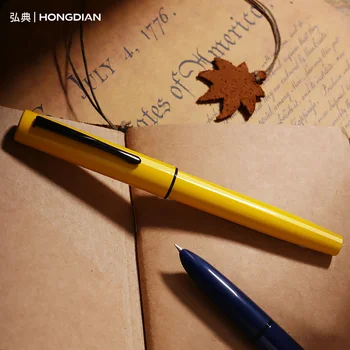 Hongdian C1 Exquisite Explorer Простая Классическая Ретро-авторучка EF / F с капюшоном, школьные канцелярские принадлежности, подарочные ручки для письма