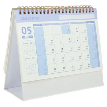 Настольный Календарь на 2024 год Декор рабочего стола Портативный Месячный Офис Изящная Декоративная бумага для студентов