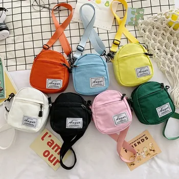 Женская холщовая сумка для девочек в японском стиле, маленькая сумка через плечо, женская сумка-мессенджер, студенческая сумка через плечо, кошелек, сумка для телефона сумка женская
