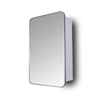 Зеркало в никелево-алюминиевой раме, Настенное Крепление, Аптечка, Зеркала для домашней стены
