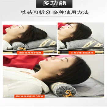 Подушка из полыни, хлопчатобумажное белье для сна, регулируемая прочная подушка для шейного отдела позвоночника, цилиндрическая подушка для перекидывания шеи в шезлонге