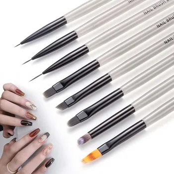 Ручная роспись ногтей, кисть для подводки ногтей жидким порошком, ручка для рисования проволокой, ручка для рисования ногтей, ультратонкая линия, нейлон, леди
