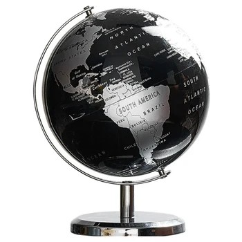 Глобус мира Карта созвездий Глобус для домашнего стола Настольные украшения Подарок Офис Аксессуары для украшения дома (черный)