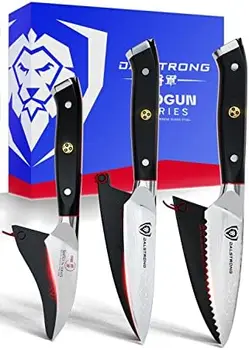 Нож - 3,5 дюйма - Элитная серия Shogun - Дамаск - Японский Кухонный нож из Сверхпрочной стали AUS-10V - Вакуумная обработка - Овощи, Фрукты