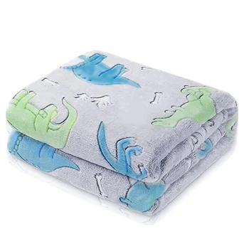 Одеяло с динозавром для мальчиков, Светящееся в темноте одеяло для детей, Одеяло для малышей для мальчиков, Подарки с динозаврами для мальчиков /детей (A) Долговечный
