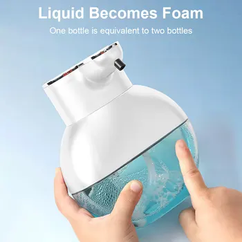 Дозатор жидкого мыла с автоматическим датчиком, перезаряжаемый для домашней ванной комнаты, кухни, настенный дозатор моющего средства