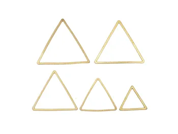 Серьги-подвески в виде треугольника, латунный соединитель, Геометрический латунный шарм, Поиск сережек, 29x1 мм, изготовление ювелирных изделий своими руками R016