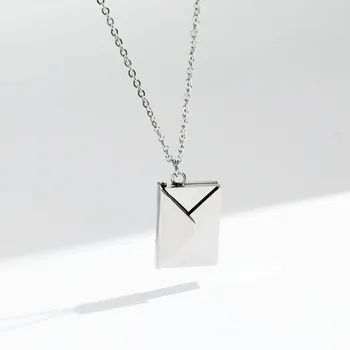 Корейская мода Ювелирные Изделия Любовное Письмо Конверт Ожерелье Цепочка Кулон
