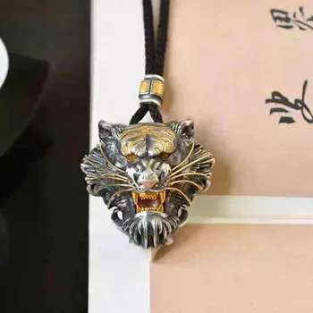 Подвеска SH Зодиакальный Тигр, мужское ожерелье с головой тигра, доминирующее в изначальном году, Модный стиль, ювелирный дизайн для небольшой группы Зодиаков, чувство стиля, ювелирные изделия