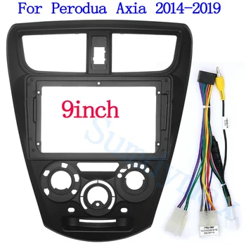 9-дюймовый Автомобильный Радиоприемник Frame Fascias Навигационная Панель кабель питания Для Perodua Axia 2014-2019 Android Screen Dask Kit Fascia Frame