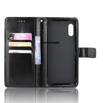 защитная накладка для samsung galaxy xcover pro g715f case роскошный кожаный флип-кошелек чехол для телефона с функцией подставки 6,30 