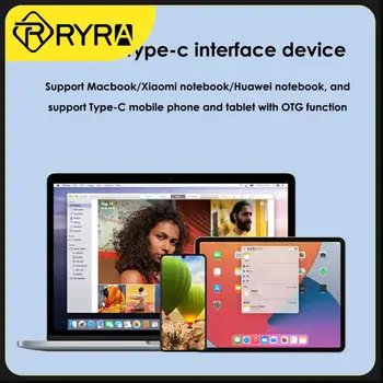 RYRA 2 в 1 USB C OTG Кабель-Адаптер Type-C Мужской к USB-C Женский 30 Вт PD Быстрая Зарядка с USB-Разъемом Для Ноутбука