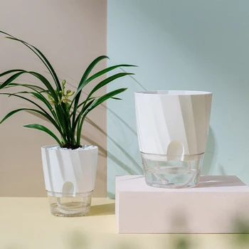 Новая Маленькая Сеялка для зеленых растений, Пластиковая Аквакультура, Самоупоглощающийся Гидропонный дизайн, Ленивый Прозрачный