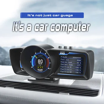 Головной дисплей HUD, компьютер для вождения, HD LCD OBD-прибор, GPS Beidou Turbine A600