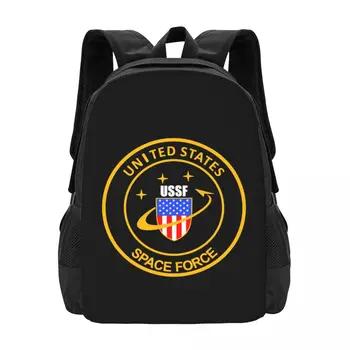 Космические силы США USSF Простой Стильный Студенческий школьный рюкзак Водонепроницаемый Большой емкости Повседневный рюкзак для путешествий Рюкзак для ноутбука