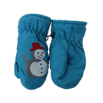 Детские водонепроницаемые лыжные перчатки с защитой от потери пряжки, многоцветные