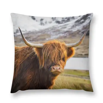 Подушка из шотландской коровьей кожи, наволочка, Рождественская подушка для домашних подушек, эстетическая роскошная наволочка