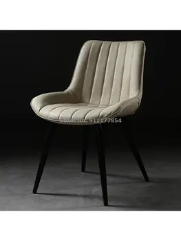 Обеденный стол и стул в скандинавском стиле, домашний табурет со спинкой, стул для макияжа, роскошный обеденный стул в индустриальном стиле, Кожаное кресло, письменный стол