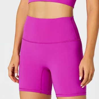 Женские спортивные короткие брюки с высокой талией Lulu Align, Дышащие быстросохнущие штаны для бега, фитнеса, Йоги, велосипедных шорт, брюк