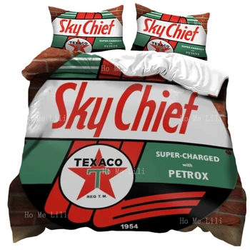 Логотип Texaco Sky Chiefs Музыкальная группа Dead Kennedys Одеяло Комплект постельного белья из трех частей