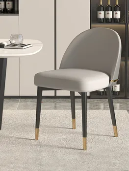 Скандинавский Легкий Роскошный обеденный стул, туалетный столик для спальни, стул для макияжа, современные минималистичные стулья для дома со спинкой для обеденного стола