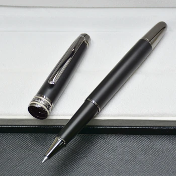 роскошная матовая черная шариковая ручка MB 163 / шариковая ручка-ролик / авторучка канцелярские принадлежности для бизнеса, заправляемые ручки для записи