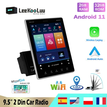 LeeKooLuu 2 Din Android Автомобильный Радио GPS Мультимедийный Плеер 9,5 