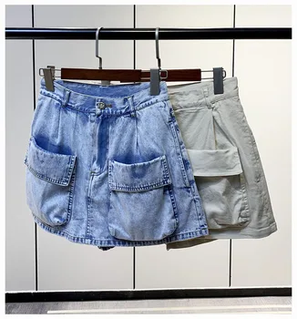 Новые женские брюки-кюлоты с карманами и высокой талией на лето 2023