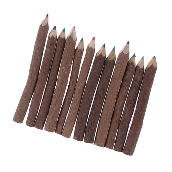 8шт цветных карандашей для рисования ветками дерева 9-10 см для эскиза художника (разноцветные)