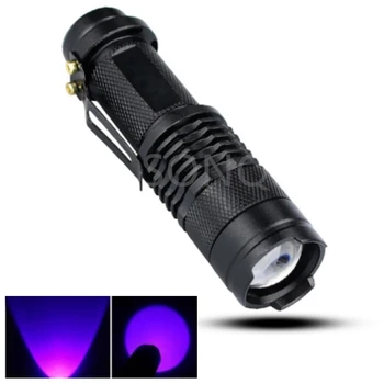 UVC светодиодный Фонарик Mini Zoom Torch Led Q5 2000LM 3 Режима Масштабируемый Фонарик AA 14500 аккумуляторные Фонарики led lanterna