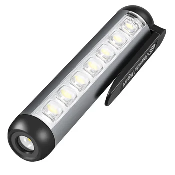 Портативный светодиодный фонарик Мощностью 300 Лм, 4 режима, мини-карманный фонарик, ручка, USB Перезаряжаемая уличная водонепроницаемая лампа для кемпинга