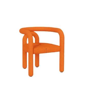 Диван-кресло для одного человека, мебель для гостиной, кашемировый кофейный стул, спинка, обеденный стул