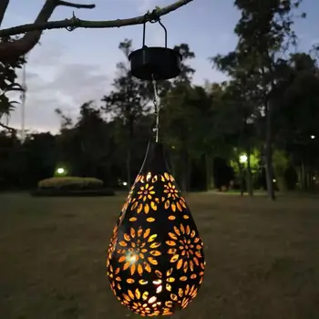 Популярный Подвесной фонарь Безопасный длительный срок службы батареи Энергосберегающая Садовая проекционная лампа на солнечных батареях