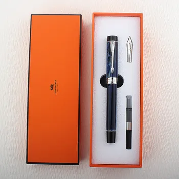Перьевая ручка Jinhao 100 класса люкс Galaxy Blue, акриловая ручка с вращающимися чернилами, Канцелярские принадлежности для бизнеса, Новинка