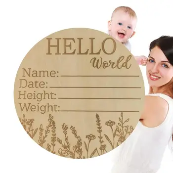 Табличка с объявлением о рождении, табличка с именем ребенка на память.