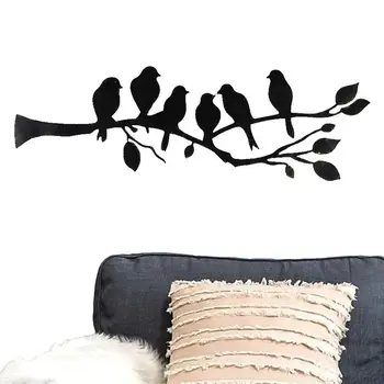 Настенный художественный декор с металлической птицей, настенная скульптура с металлической птицей, настенный знак, силуэт птицы для домашнего декора на балконе и в саду