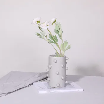 Современная керамическая художественная ваза Простая Современная модель Комнатной композиции из сухих цветов Креативное Украшение стола для домашней гостиной Подарок