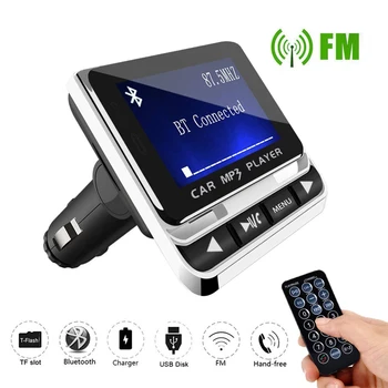 Автомобильный FM-передатчик Bluetooth MP3-плеер с 1,4-дюймовым ЖК-экраном, Громкая связь, адаптер быстрой зарядки, FM-модулятор zender