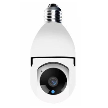 Беспроводная камера безопасности с лампочкой E27 мощностью 200 Вт, домашняя камера Wi-Fi для мобильного телефона 1080P, сигнализация