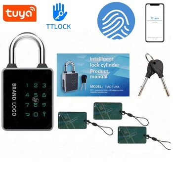 Приложение Tuya TTLOCK, умный замок с отпечатками пальцев, Водонепроницаемые Биометрические дверные замки с отпечатками большого пальца, замки из сплава для обеспечения безопасности домашнего багажа без ключа