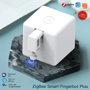 Интеллектуальный Fingerbot Plus Smart Button Pusher Выключатель Без проводки Zigb Ee С Сенсорным Управлением Приложение Home Smart Life Работает с ZigBee