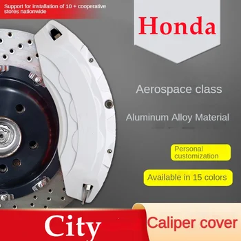 Для Honda City Крышка тормозного суппорта автомобиля Передняя задняя 3D алюминиевый металлический комплект подходит 1.3L 1.5L 2006 207