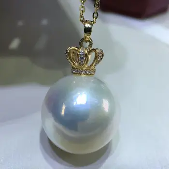 Великолепное ожерелье из белого круглого жемчуга AAAA 10-11 мм из Южно-Китайского моря 925 s