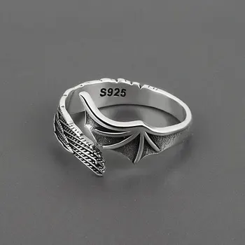 Готическое Простое кольцо с крыльями Для женщин, модные Женские кольца на палец, Корейские кольца, украшения для вечеринок для девочек 2023 г.