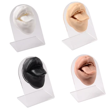 3D Мягкая силиконовая гибкая модель рта Отображает имитацию человеческого силиконового языка, модель для демонстрации ювелирных изделий для пирсинга, обучающий инструмент