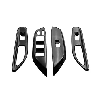 Автомобильное глянцевое черное стекло Gl Кнопка Подъема отделки крышки переключателя Панель дверного подлокотника для Toyota YARiS Cross 2020-2023 RHD