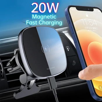 Магнитный Автомобильный Держатель Беспроводного Зарядного Устройства мощностью 20 Вт для Серии Magsafing для Iphone 12 13 Pro Max Mini Qi Fast Car Charging Phone Stand